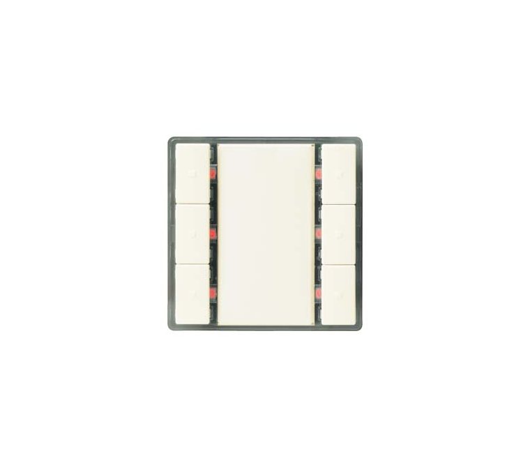 Выключатель КНОПОЧНЫЙ UP 223/14 DELTA I-SYSTEM, ТРОЙНОЙ (6 КНОПОК), С LED ИНДИКАЦИЕЙ И ТЕРМОДатчикОМ, ТИТАНОВОБЕЛЫЙ (ACTIVE, BTI, ТРЕБУЕТ BTM UP 117) — оборудование Siemens
