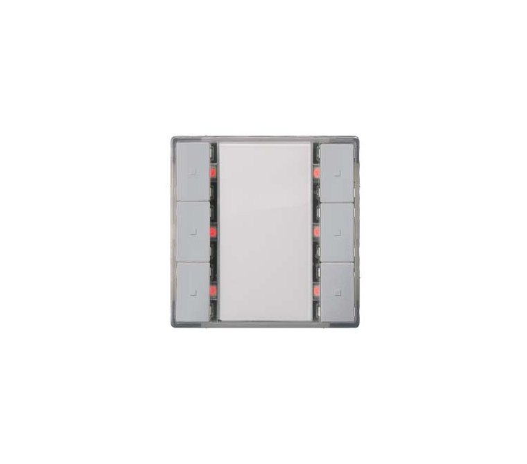 Выключатель КНОПОЧНЫЙ UP 223/34 DELTA I-SYSTEM, ТРОЙНОЙ (6 КНОПОК), С LED ИНДИКАЦИЕЙ И ТЕРМОДатчикОМ, АЛЮМИНИЕВЫЙ МЕТАЛЛИК (ACTIVE, BTI, ТРЕБУЕТ BTM UP 117) — оборудование Siemens